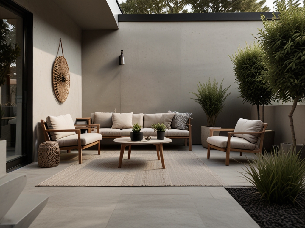 Modern minimalist small patio